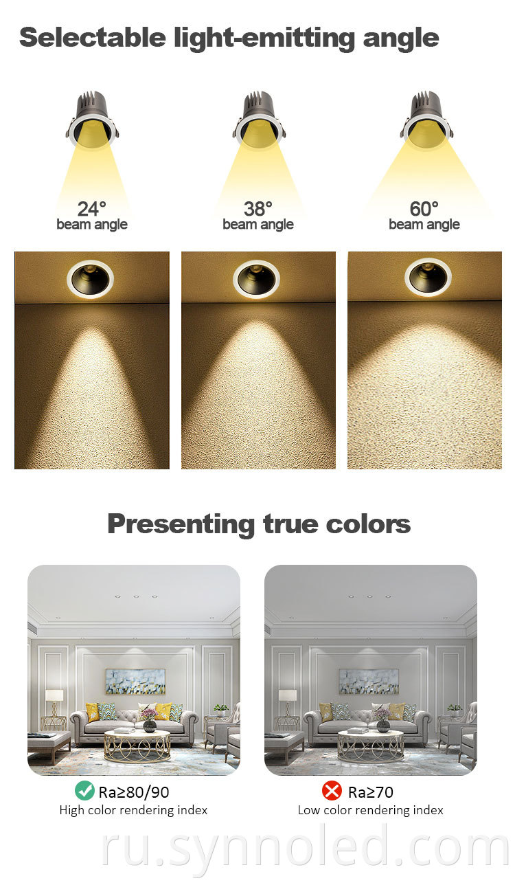 10w 18w 30w Downlight Details